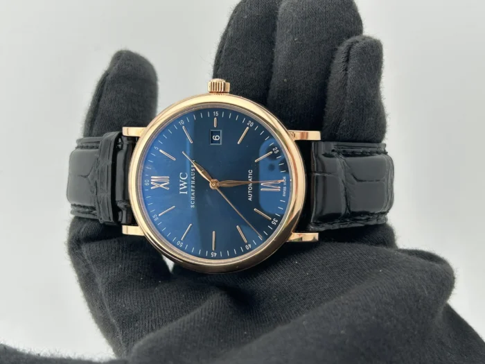 IWC Portofino Blue Dial on Leather Strap Ref. IW356522 with Card 2021 - Image 2