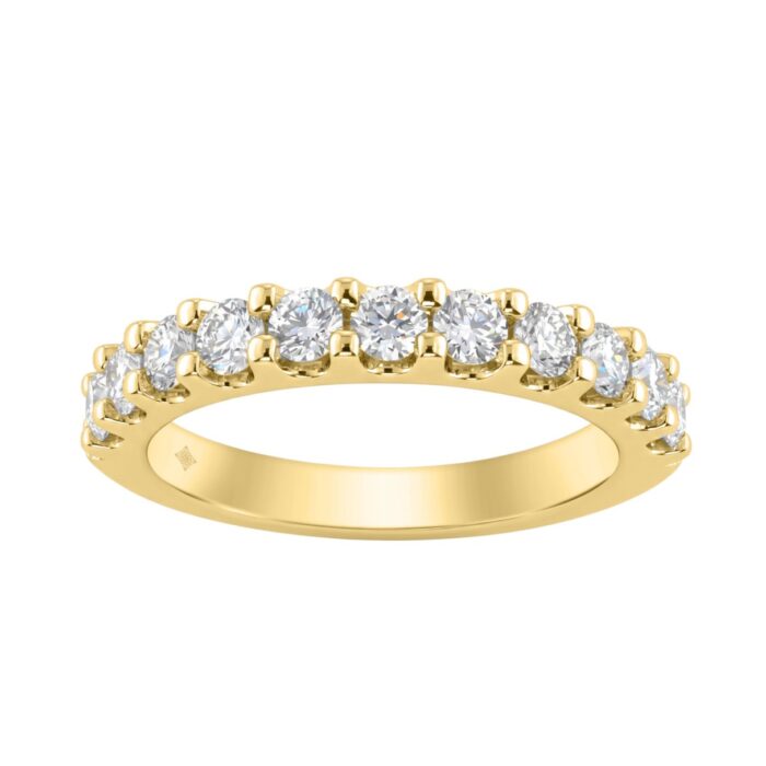 20914758_EC-150515Y-14K-1214x1214.jpg Luxury 14K Yellow Gold 1.00Ct Ladies Wedding Band With Round Brilliant Diamonds - Image 1
