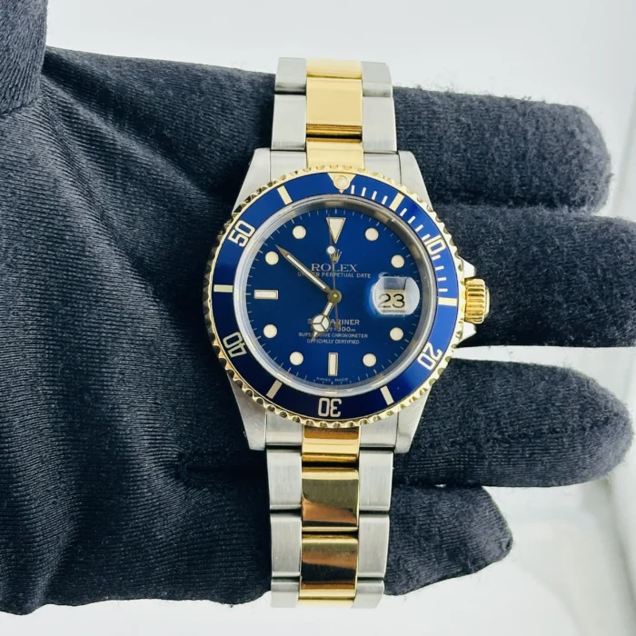 Rolex Submariner Blue Dial on Oyster Bracelet Ref. 16613 - Image 2