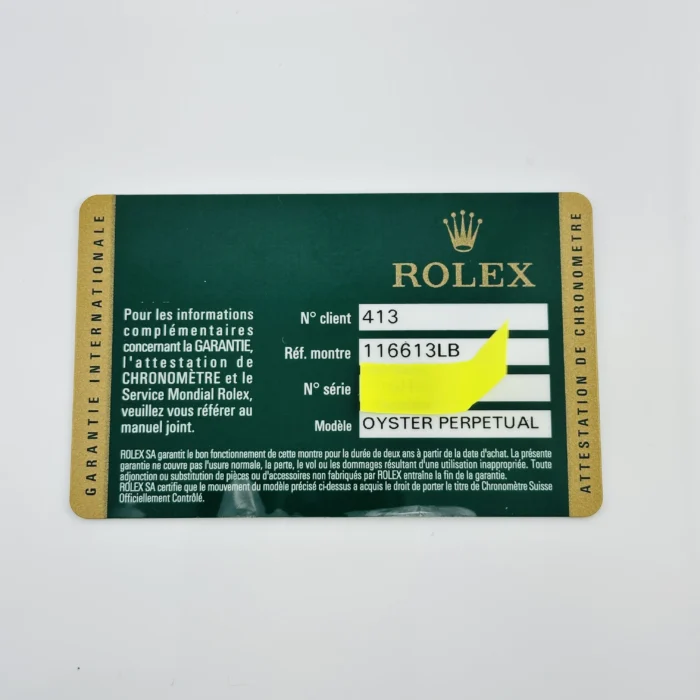 Rolex Submariner Blusey Blue Dial on Oyster bracelet Ref. 116613LB with Card (Old Green) 2014 - Image 2
