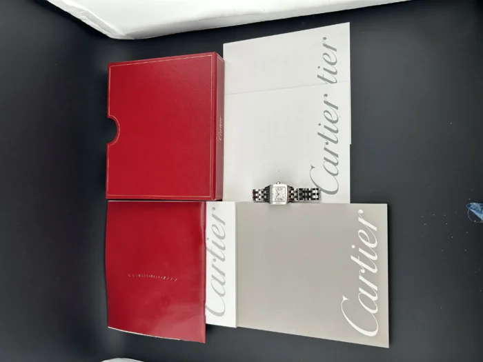 Cartier Santos Demoiselle White Roman Numerals Dial on Stainless Steel Bracelet Ref. W25064Z5 with Manuals Only - Image 7