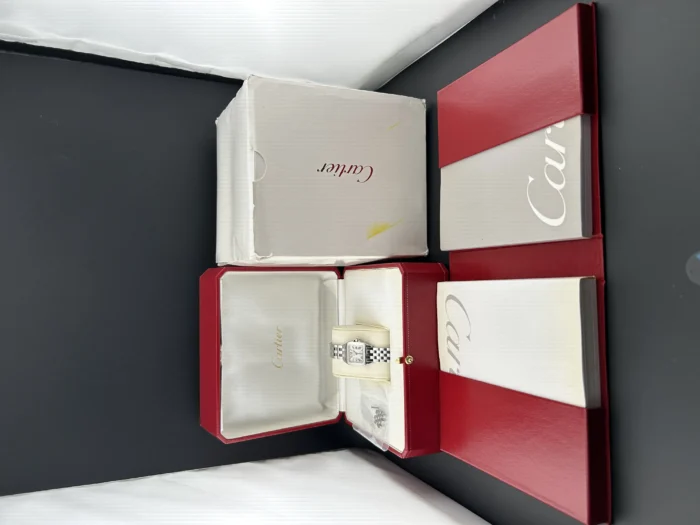 Cartier Santos Demoiselle White Roman Numerals Dial on Stainless Steel Bracelet Ref. W25064Z5 with Manuals Only - Image 7