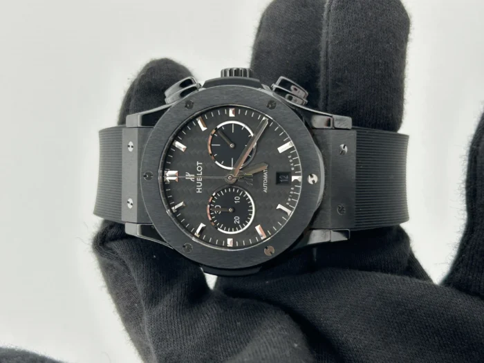 Hublot Classic Fusion Chronograph Black Carbon Effect Dial on Black Rubber Band Ref. 541.CM.1171.RX with Papers 2019 - Image 2