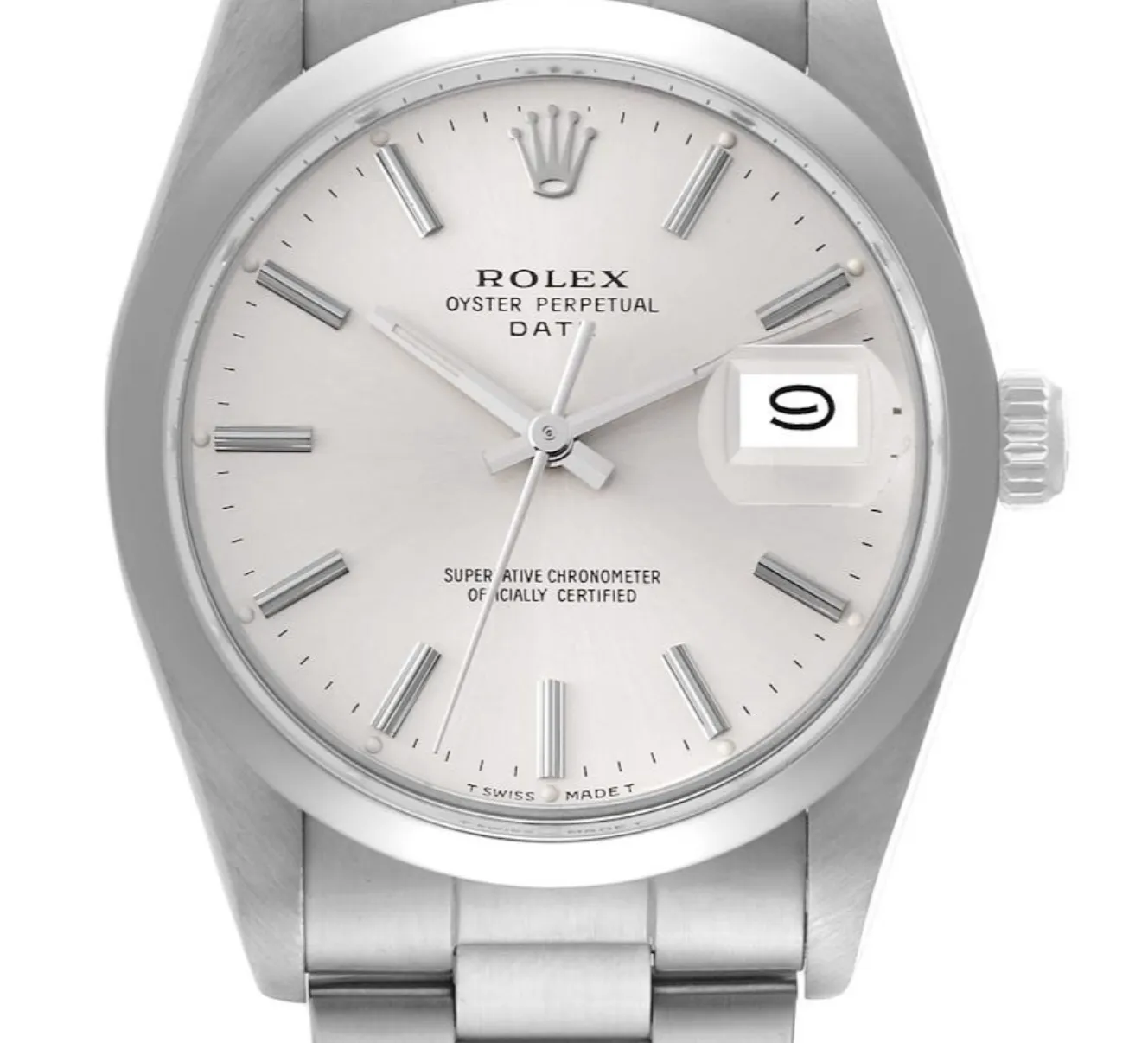 20915128_26s1q4y29pzbrgnw7xcgl6spl5mx.webp Rolex Oyster Perpetual Silver Stick / Has Spots Dial on Oyster Bracelet Ref. 15000 - Image 1