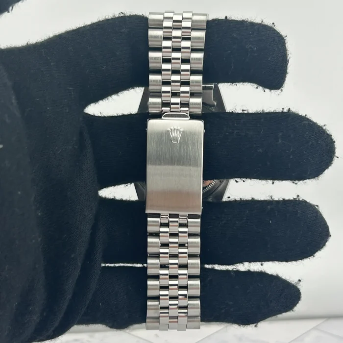 Rolex Datejust Silver Stick Dial on D-Link Jubilee Bracelet Ref. 16030 - Image 4