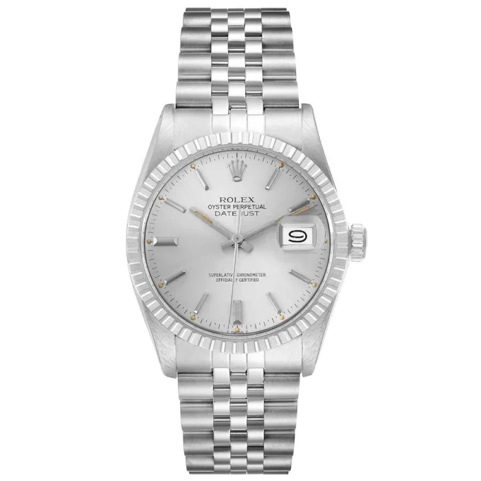 Rolex Datejust Silver Stick Dial on D-Link Jubilee Bracelet Ref. 16030 - Image 1