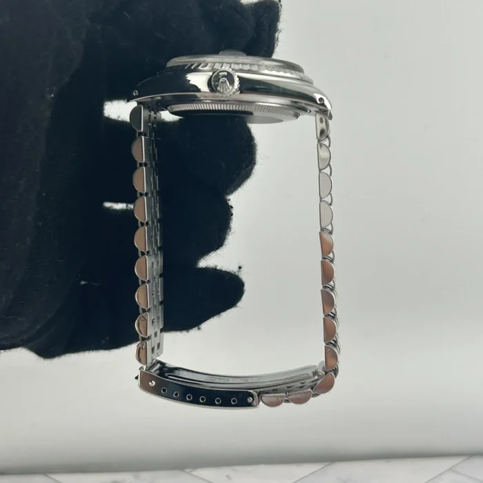 Rolex Datejust Silver Stick Dial on D-Link Jubilee Bracelet Ref. 16030 - Image 6