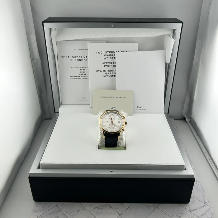 IWC Portugieser Yacht Club White Arabic Numerals Dial on Rubber Strap Ref. IW390501 with Card 2014 - Image 7