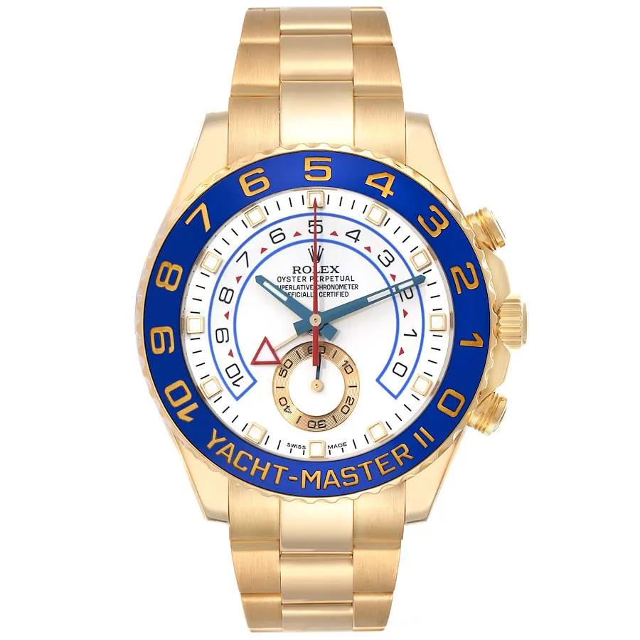 20915191_gtnb4c4t6k9q9vattglw66xxllpg.webp Rolex Yacht-Master II White Dial on Oyster Ref. 116688 with New Style Card (White) 2015 - Image 1