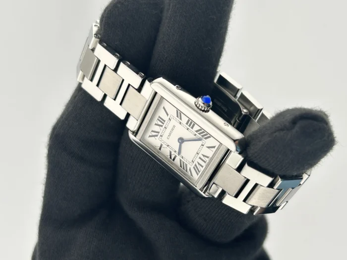 Cartier Tank Solo Silver Roman Dial on Stainless Steel Ref. W5200013 with Card 2020 - Image 3