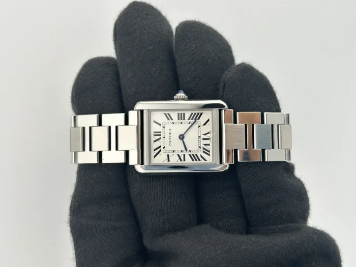 Cartier Tank Solo Silver Roman Dial on Stainless Steel Ref. W5200013 with Card 2020 - Image 2