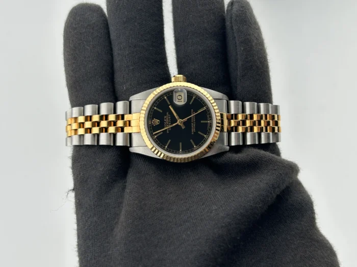 Rolex Datejust 31 Black Dial on Jubilee Ref. 68273 with Papers 1995 - Image 2