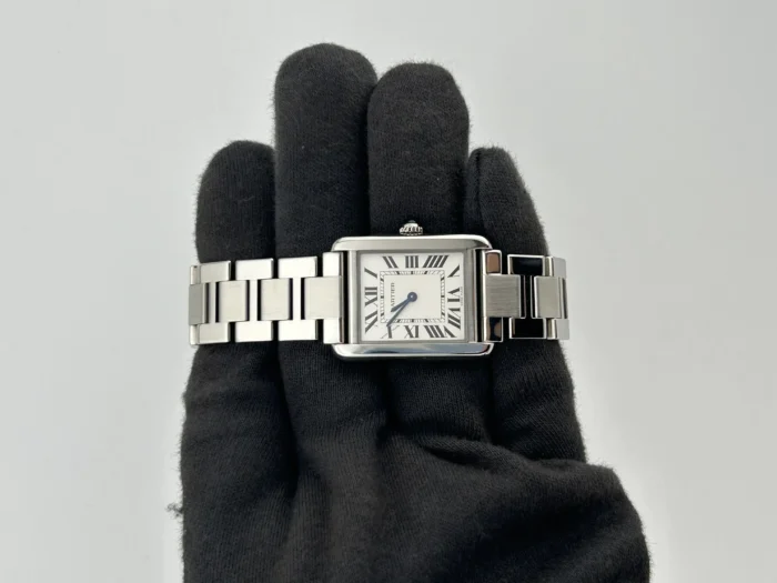 Cartier Tank Solo Silver Roman Dial on Stainless Steel Ref. W5200013 with Card 2020 - Image 2