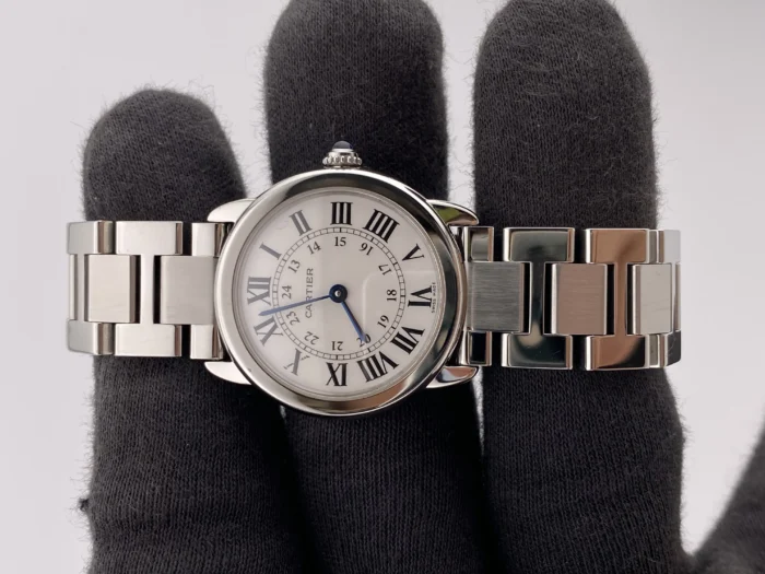 Cartier Ronde Solo Silver Roman Dial on Stainless Steel Bracelet Ref. W6701004 with Papers 2011 - Image 2