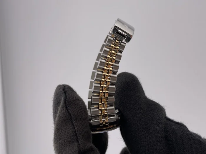 Rolex Lady-Datejust Champagne Linen Stick Dial on Stainless Steel & Yellow Gold Ref. 69173 - Image 4