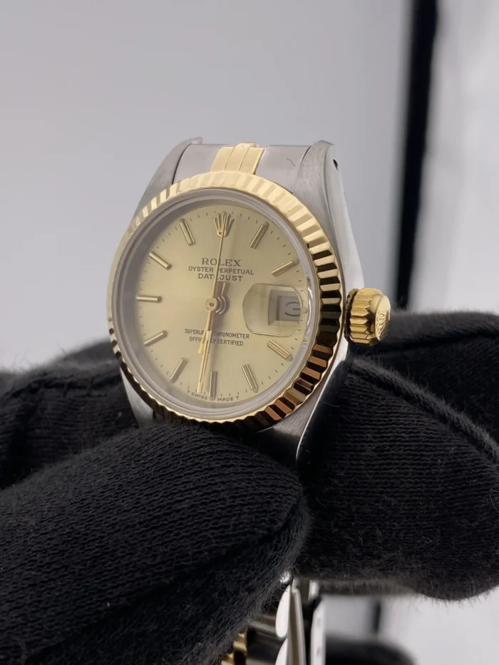Rolex Datejust Lady Champagne Stick Dial on Jubilee Ref. 69173 - Image 3