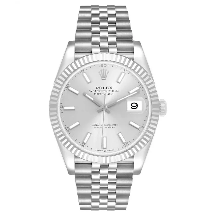 Rolex Datejust Silver Index Dial on D-Link Jubilee Bracelet Ref. 126334 with Card (New Style White) 2019 - Image 1
