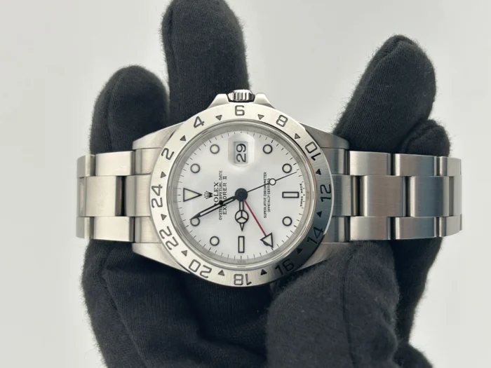 Rolex Explorer II White Dial on Oyster Ref. 16570 with Papers 2005 - Image 2