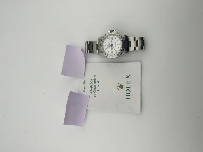 Rolex Explorer II White Dial on Oyster Ref. 16570 with Papers 2005 - Image 7