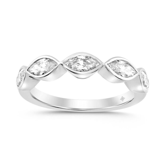 20915584_EC-110335W-1214x1214.jpg LADIES BAND 1CT MARQUISE DIAMOND 14K WHITE GOLD - Image 1