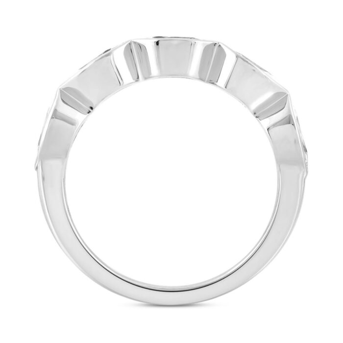 LADIES BAND 1CT MARQUISE DIAMOND 14K WHITE GOLD - Image 2