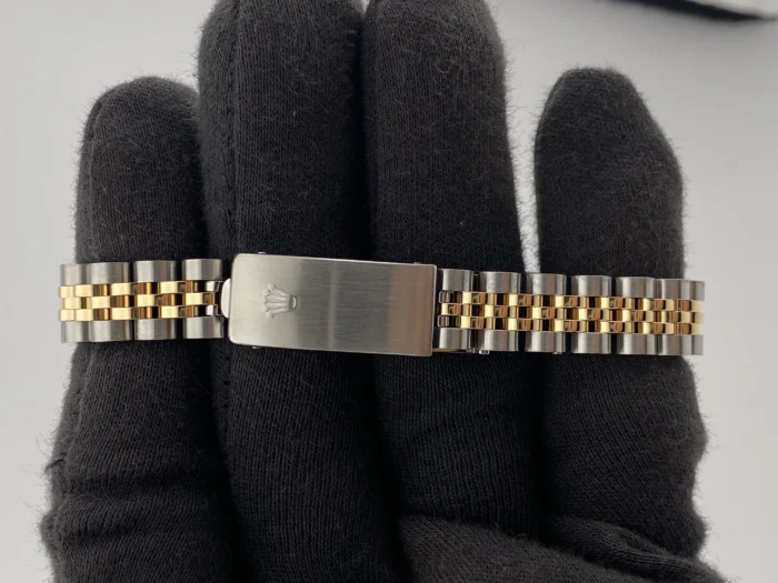Rolex Datejust Lady Champagne Stick Dial on Jubilee Ref. 69173 with Papers 1992 - Image 4