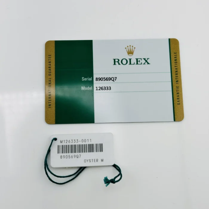 Rolex Datejust Champagne Diamond Factory Dial on Oyster Bracelet Ref. 126333 with New Style Card (White) 2018 - Image 7