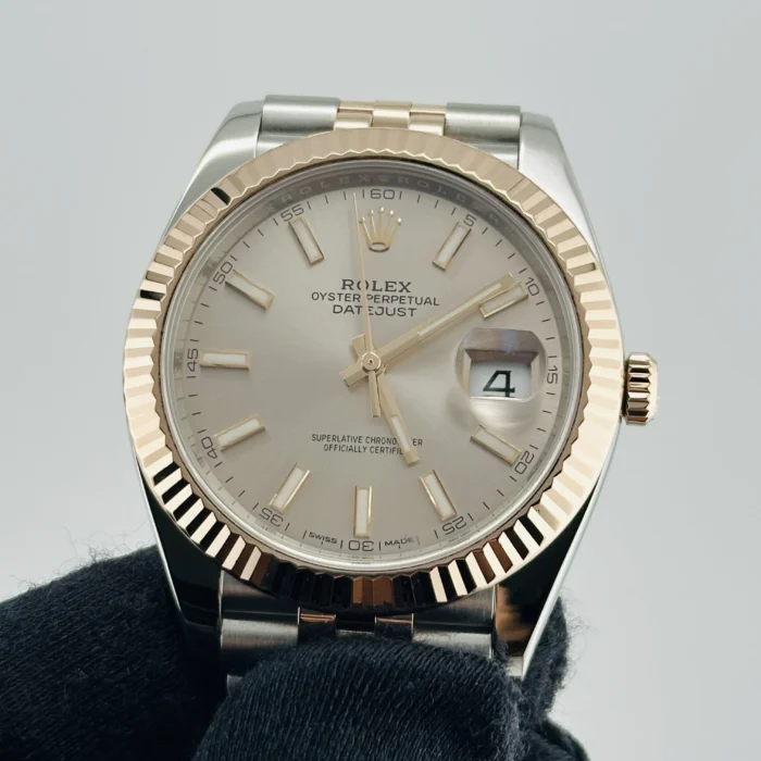 Rolex Datejust Sundust Dial on D-Link Jubilee Bracelet Ref. 126331 with New Style Card (White) 2017 - Image 3
