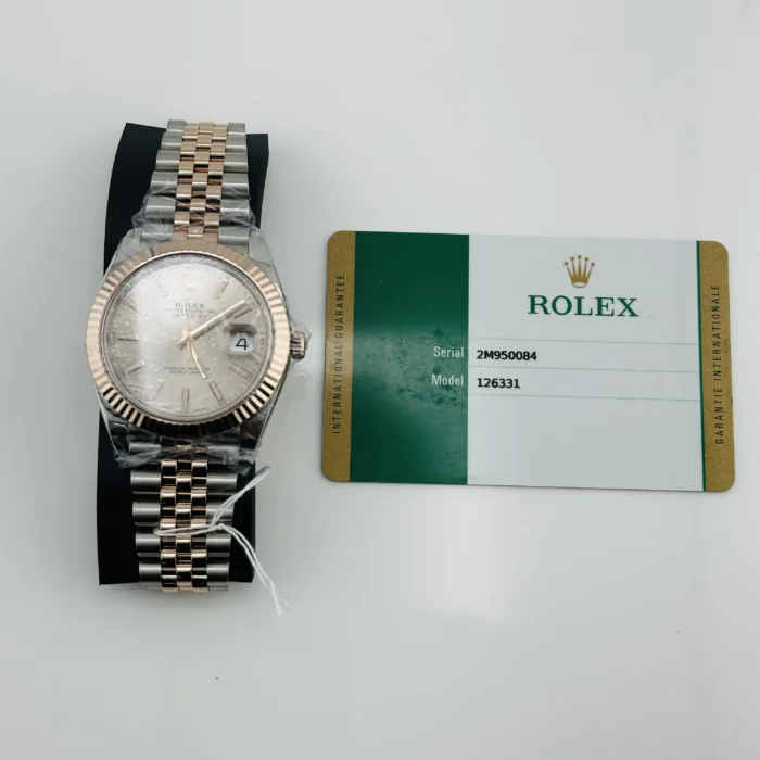 Rolex Datejust Sundust Dial on D-Link Jubilee Bracelet Ref. 126331 with New Style Card (White) 2017 - Image 7
