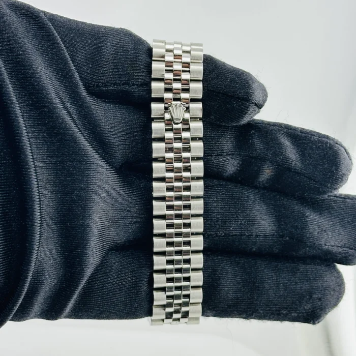 Rolex Datejust Silver Diamond Factory Dial on D-Link Jubilee Bracelet Ref. 278384RBR with New Style Card (green) 2023 - Image 4