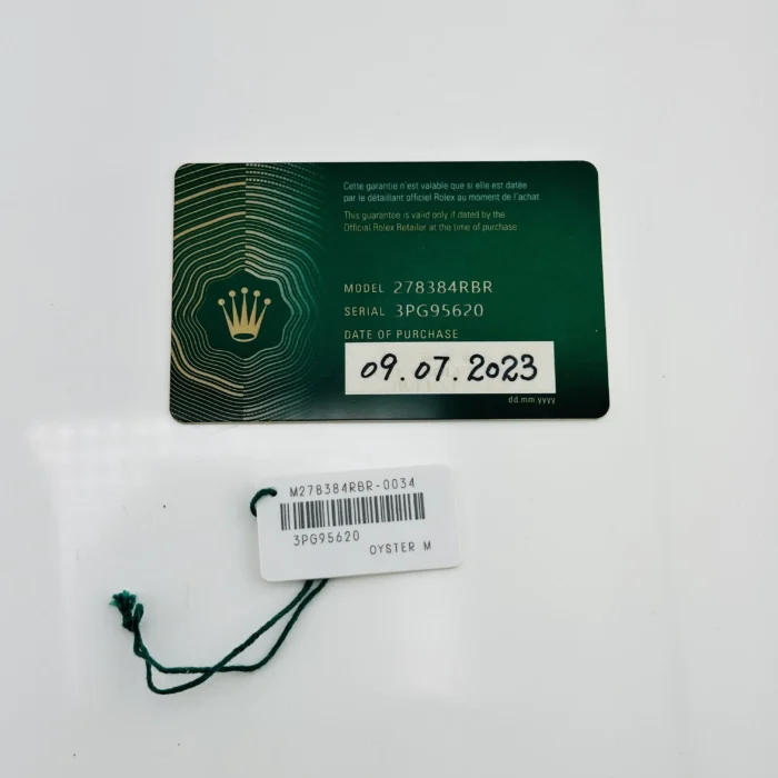 Rolex Datejust Silver Diamond Factory Dial on D-Link Jubilee Bracelet Ref. 278384RBR with New Style Card (green) 2023 - Image 7