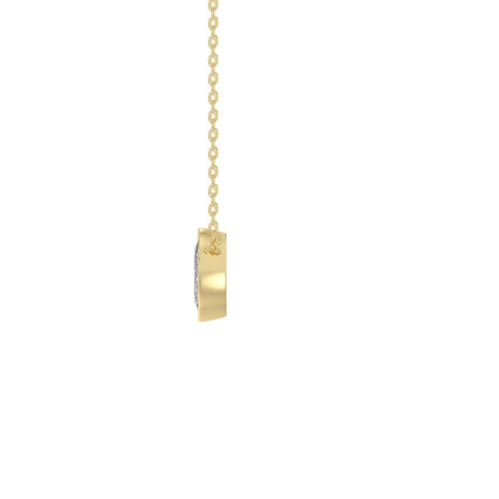 3/4CT Yellow Gold 10K Collection Linked Hearts & Two-Stone Marquise Diamond Necklace for Women (Color F-G Clarity VS1/VS2) - Image 2