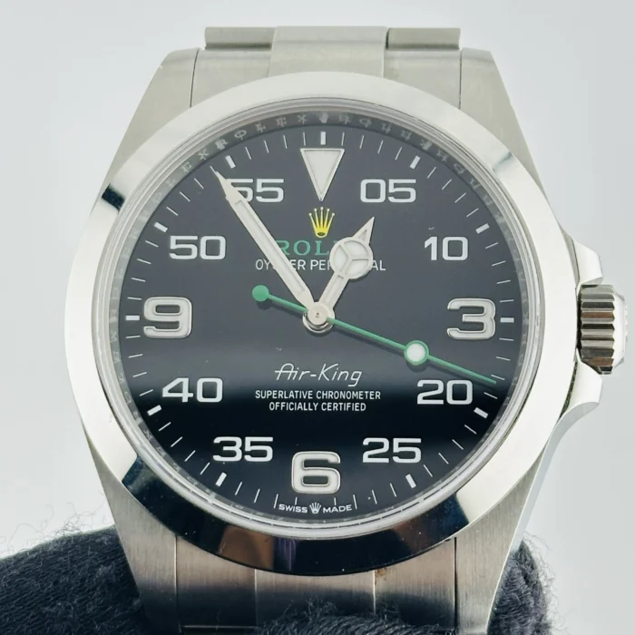 Rolex Airking Black Dial on Oyster Bracelet Ref. 126900 with Card (New Style Green) 2024 - Image 3