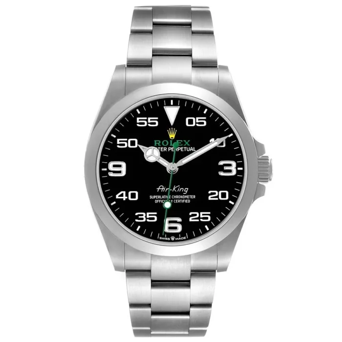 Rolex Airking Black Dial on Oyster Bracelet Ref. 126900 with Card (New Style Green) 2024 - Image 1