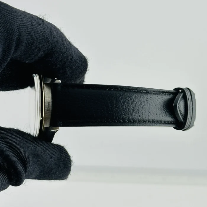Rolex Oyster Perpetual Black / Gold Stick Sigma Dial on Generic Leather Band Ref. 1002 - Image 4