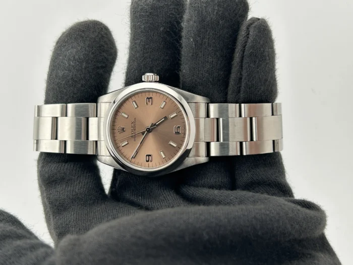 Rolex Oyster Perpetual Salmon Pink Dial on Oyster Steel Bracelet Ref. 67480 - Image 2