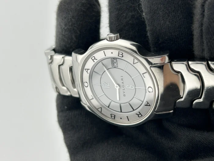 Bvlgari Solo Tempo White Dial on Stainless Steel Bracelet Ref. ST35S - Image 3