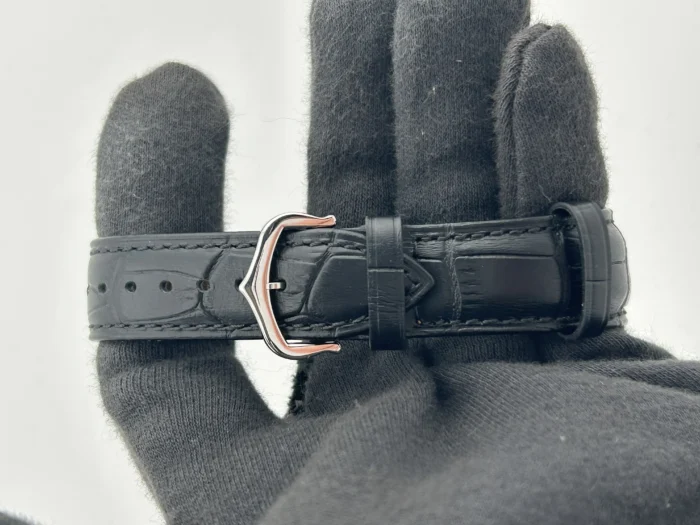 Cartier Tank Must Silver Roman Numerals Dial on Generic Black Leather Band Ref. WSTA0059 with Card 2022 - Image 4