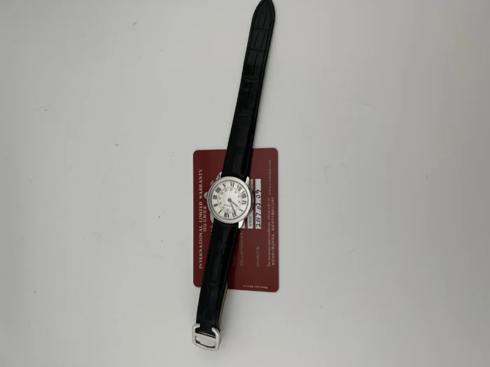 Cartier Ronde Solo de Cartier Silver Roman & Arabic Numerals Dial on Black Leather Strap Ref. W6700155 with Card 2017 - Image 7