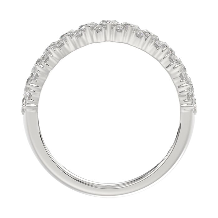 14K WHITE GOLD 1 1/2CT ROUND/MARQUISE DIAMOND LADIES BAND - Image 2