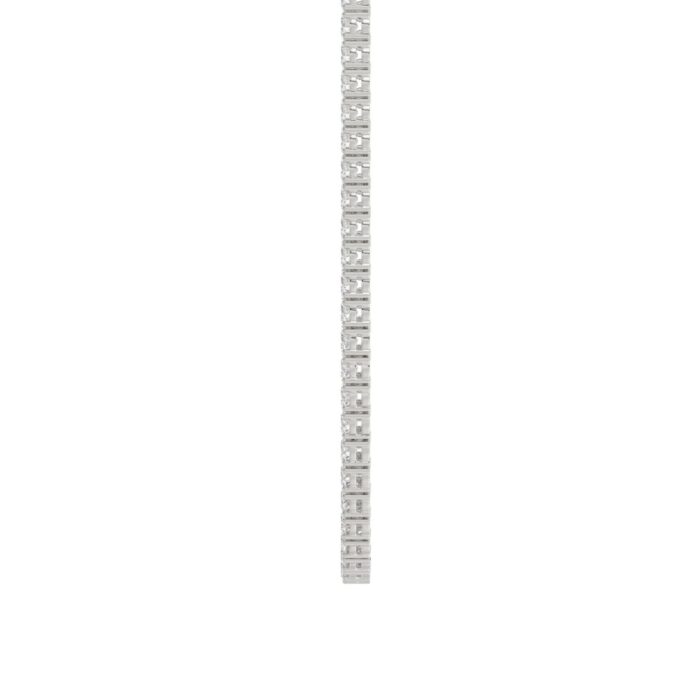 14K WHITE GOLD 4 3/4CT 18" ROUND DIAMOND LADIES TENNIS NECKLACE - Image 2