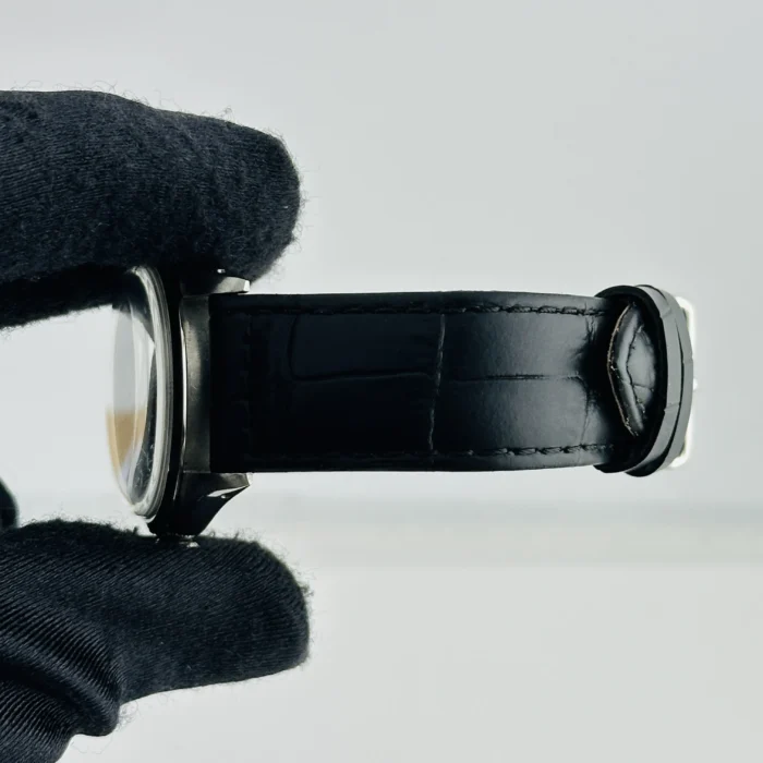 Rolex Oyster Precision Black Dial on Generic Leather Band Ref. 6422 - Image 4
