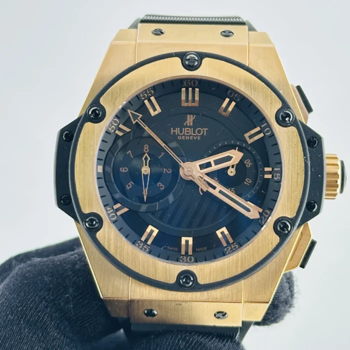 Hublot King Power Foudroyante Black Dial on Rubber-rose gold folding clasp Ref. 715.PX.1128.RX 18K - Image 3