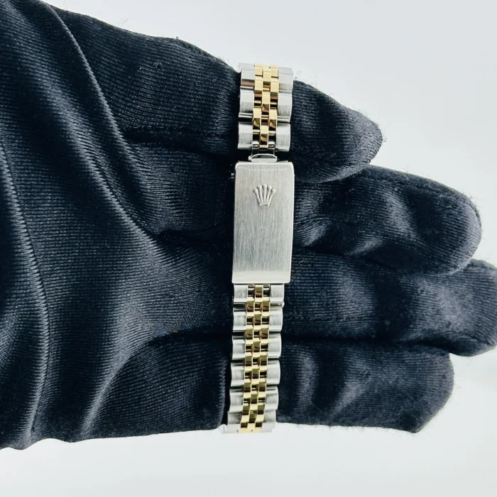 Rolex Datejust Lady Champagne Stick Dial on D-Link Jubilee Bracelet Ref. 69173 - Image 4
