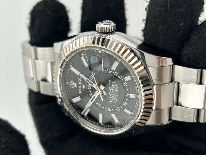 Rolex SkyDweller Black Index Dial on Oyster Steel Bracelet Ref. 326934 with Card 2023 - Image 3