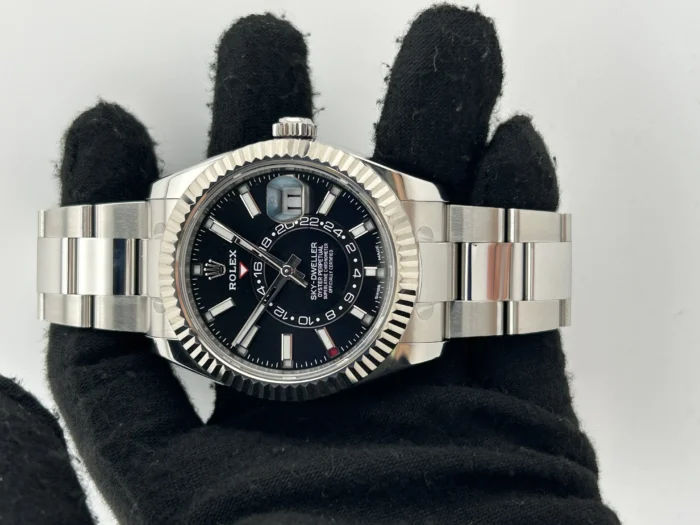 Rolex SkyDweller Black Index Dial on Oyster Steel Bracelet Ref. 326934 with Card 2023 - Image 2