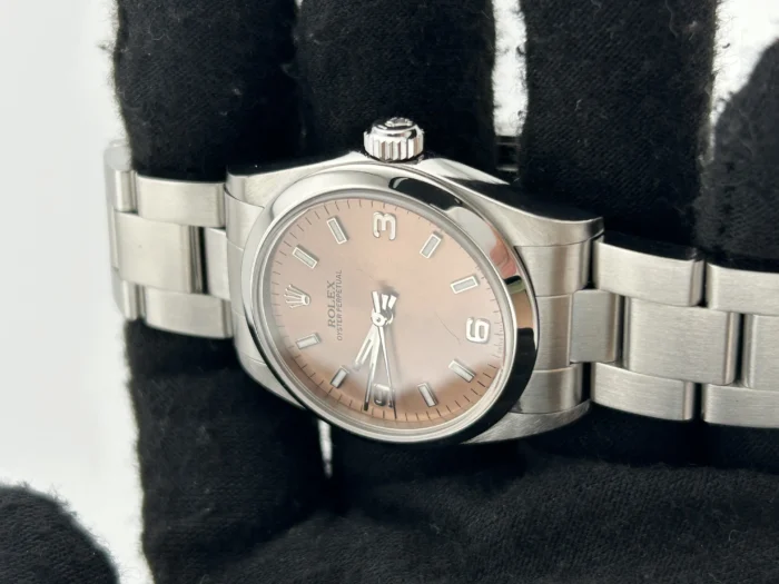 Rolex Oyster Perpetual Salmon Pink Dial on Oyster Steel Bracelet Ref. 77080 - Image 3