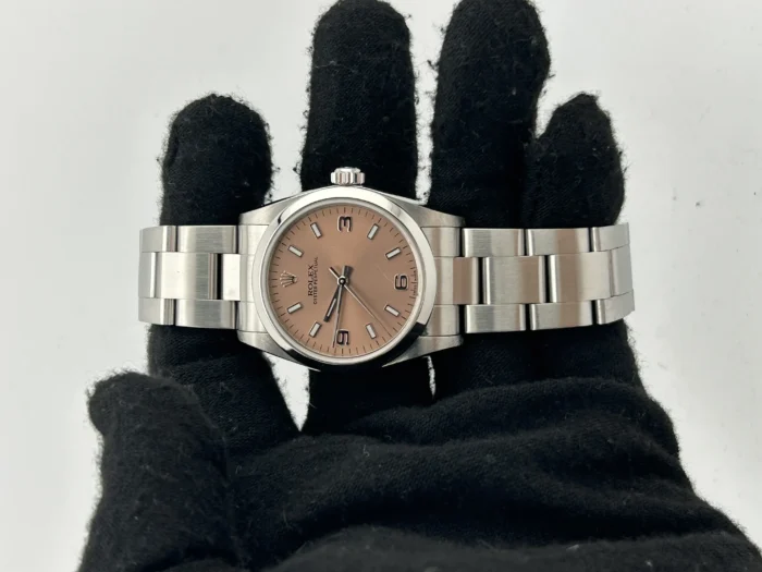 Rolex Oyster Perpetual Salmon Pink Dial on Oyster Steel Bracelet Ref. 77080 - Image 2