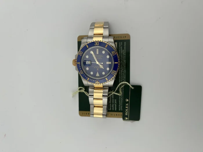 Rolex Submariner Date Blue Dial on 2Tone Oyster Bracelet Ref. 116613LB with Card (Old Green) 2012 - Image 7