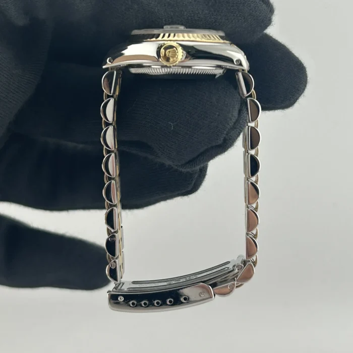 Rolex Datejust Lady Champagne Stick Dial on D-Link Jubilee Bracelet Ref. 69173 - Image 5